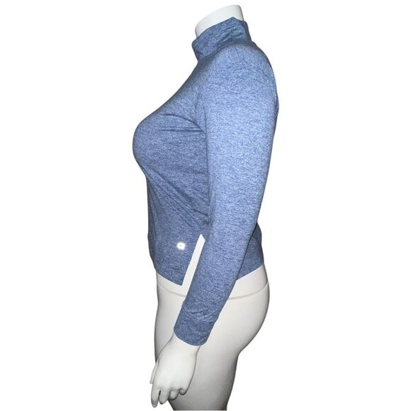 Gapfit Womens Chrome Blue Active Mock Neck Shirt Wicking Plus Size XXL NWOT - Picture 3 of 7